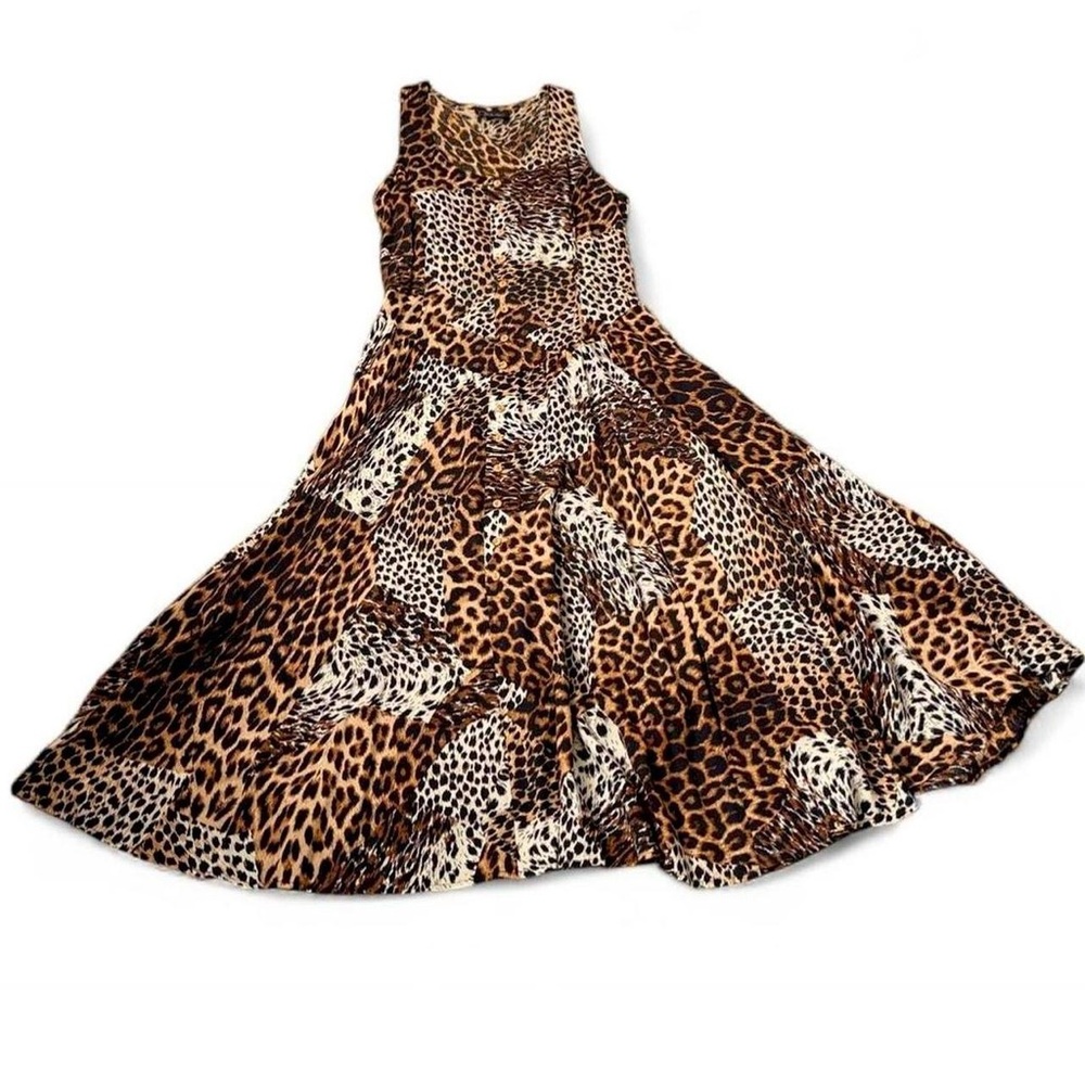 Vintage 90s Leopard Maxi Summer Dress